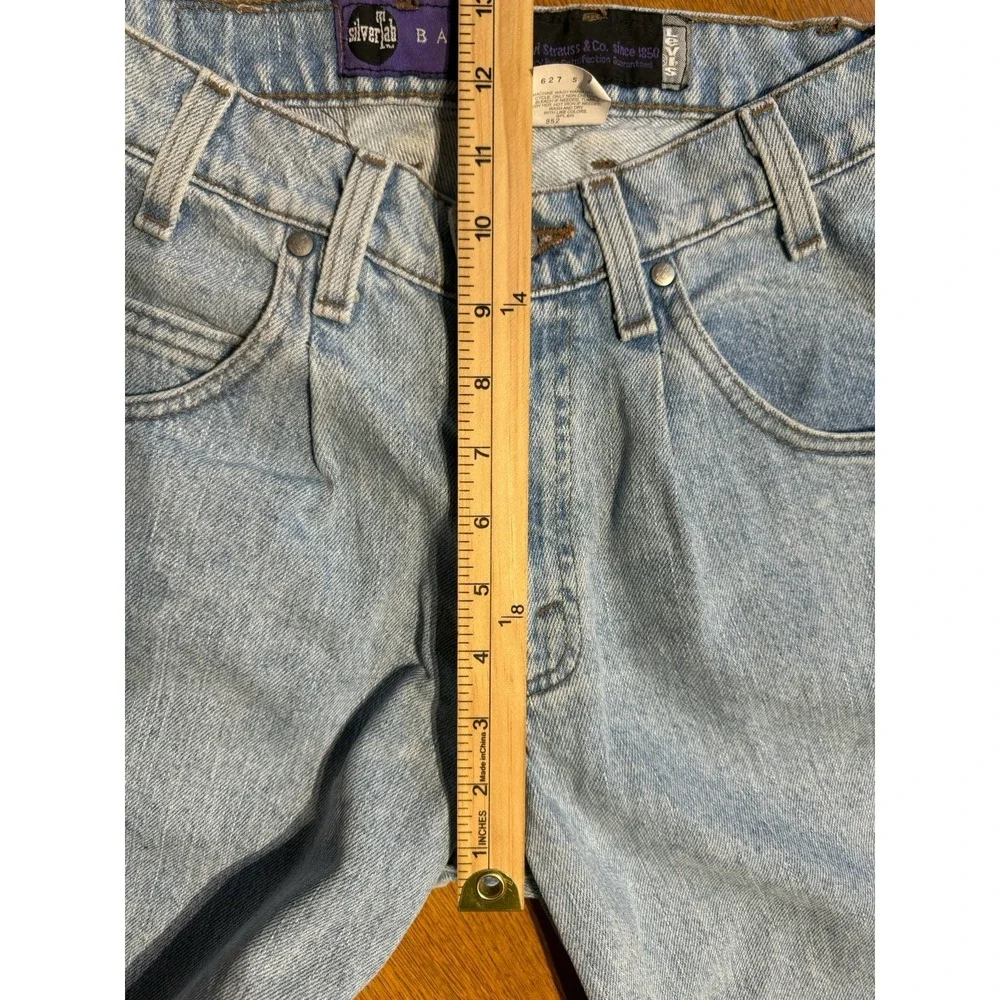 Vintage 1994 Levis SilverTab Baggy Fit Jeans USA Made Light Wash W28 L30